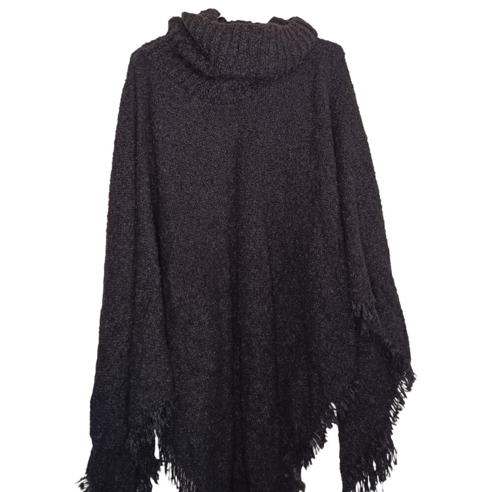 NWT Women's TT Time and Tru Heritage Gray Sweater Poncho Size L-XL